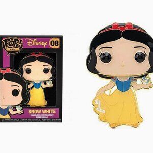 Disney Snow White Funko Pop Pin #08-Large Enamel Pin Funko Collectible Pin, NIB